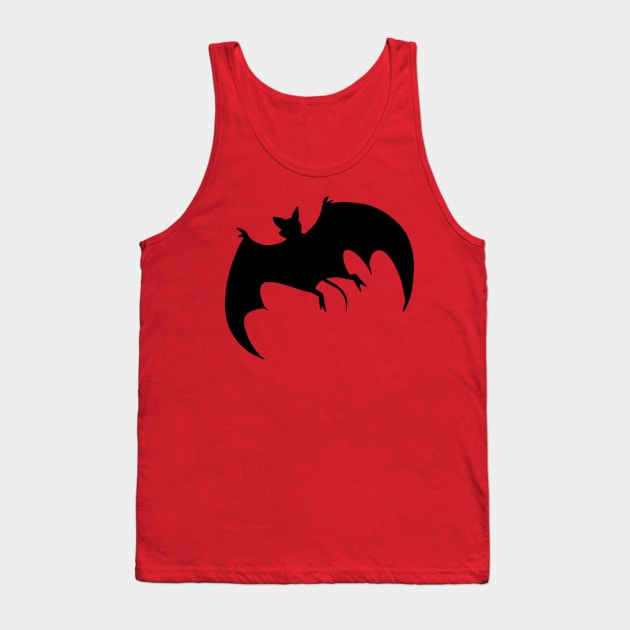 Black Bat Silhouette Tank Top by saradaboru